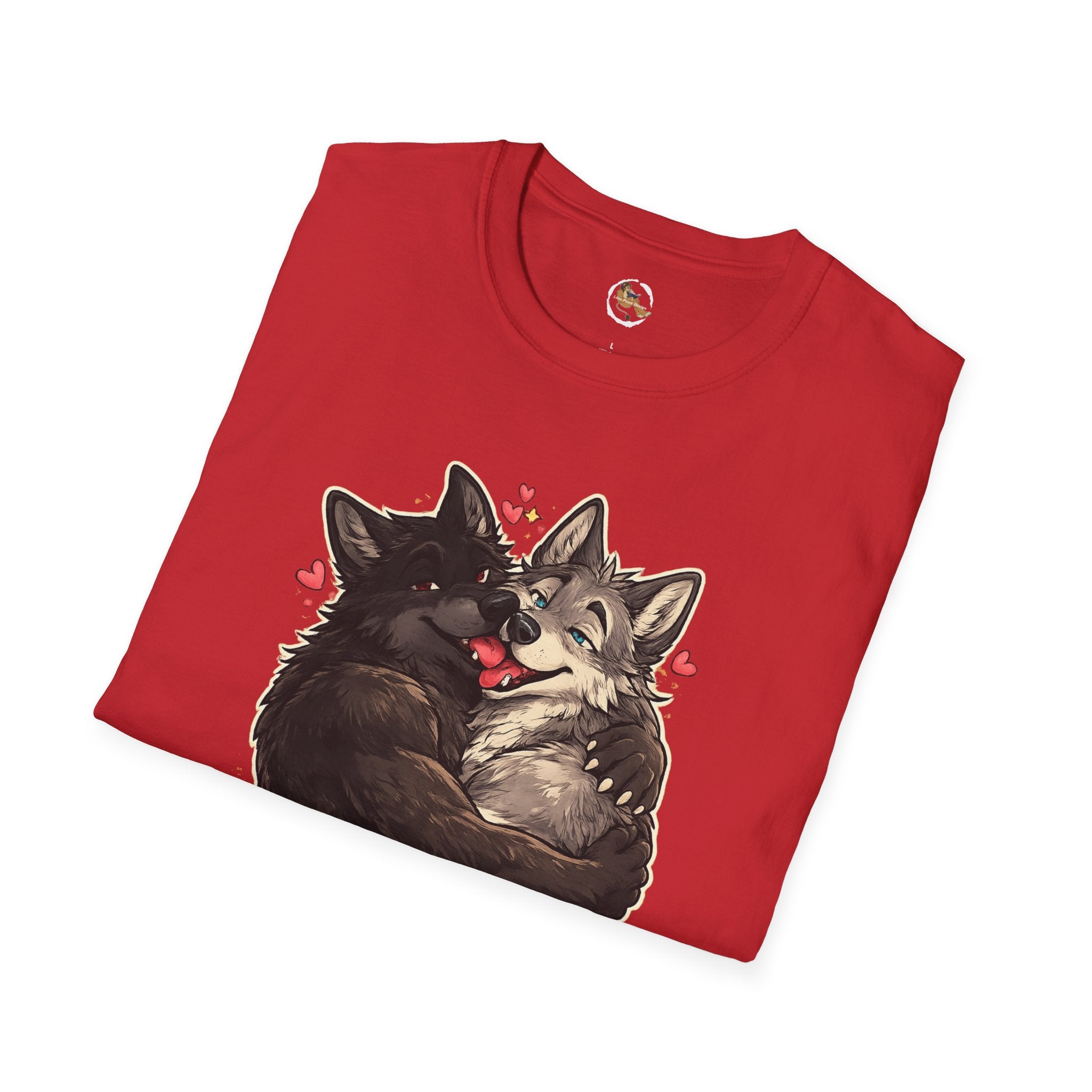 Gay Wolves Graphic T-Shirt - 'There Are Two Wolves' Cute LGBT Pride Tee
