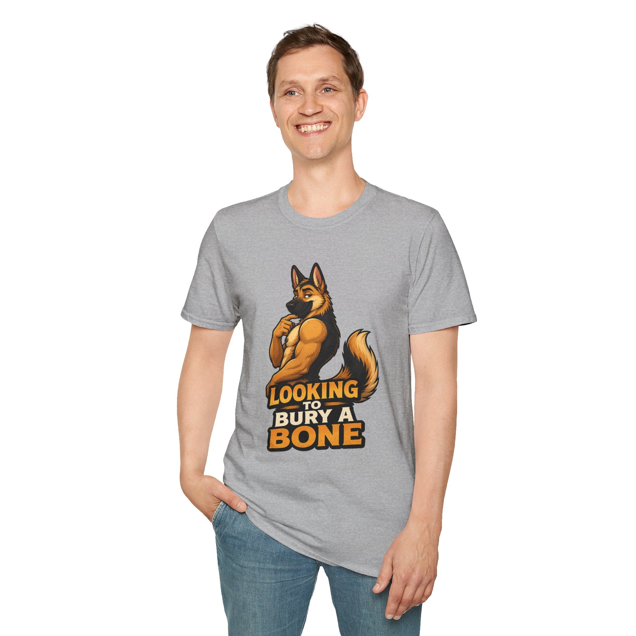 Strong German Shepherd Furry looking to bury a bone T-Shirt | Dog humor
