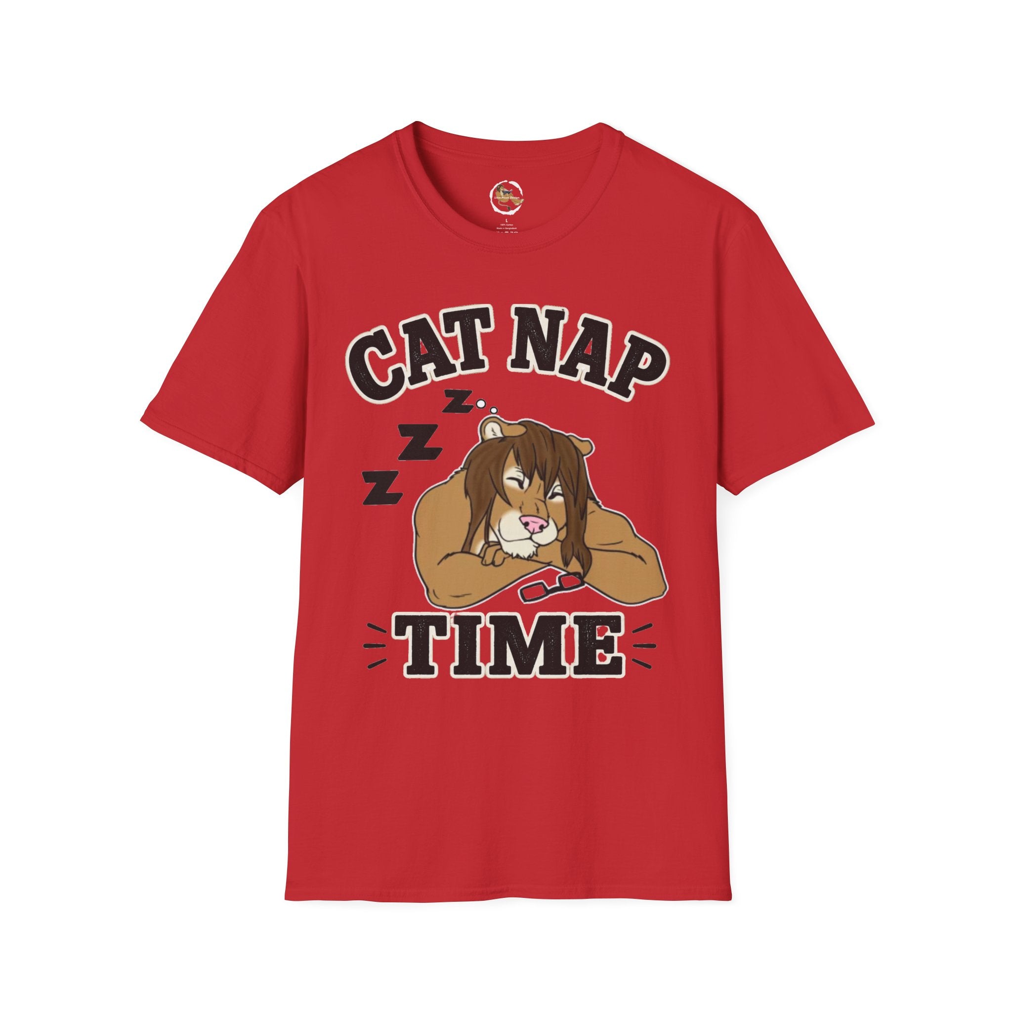 Sleeping Lion Cat Nap T-Shirt | Cute Furry Cat Graphic Tee