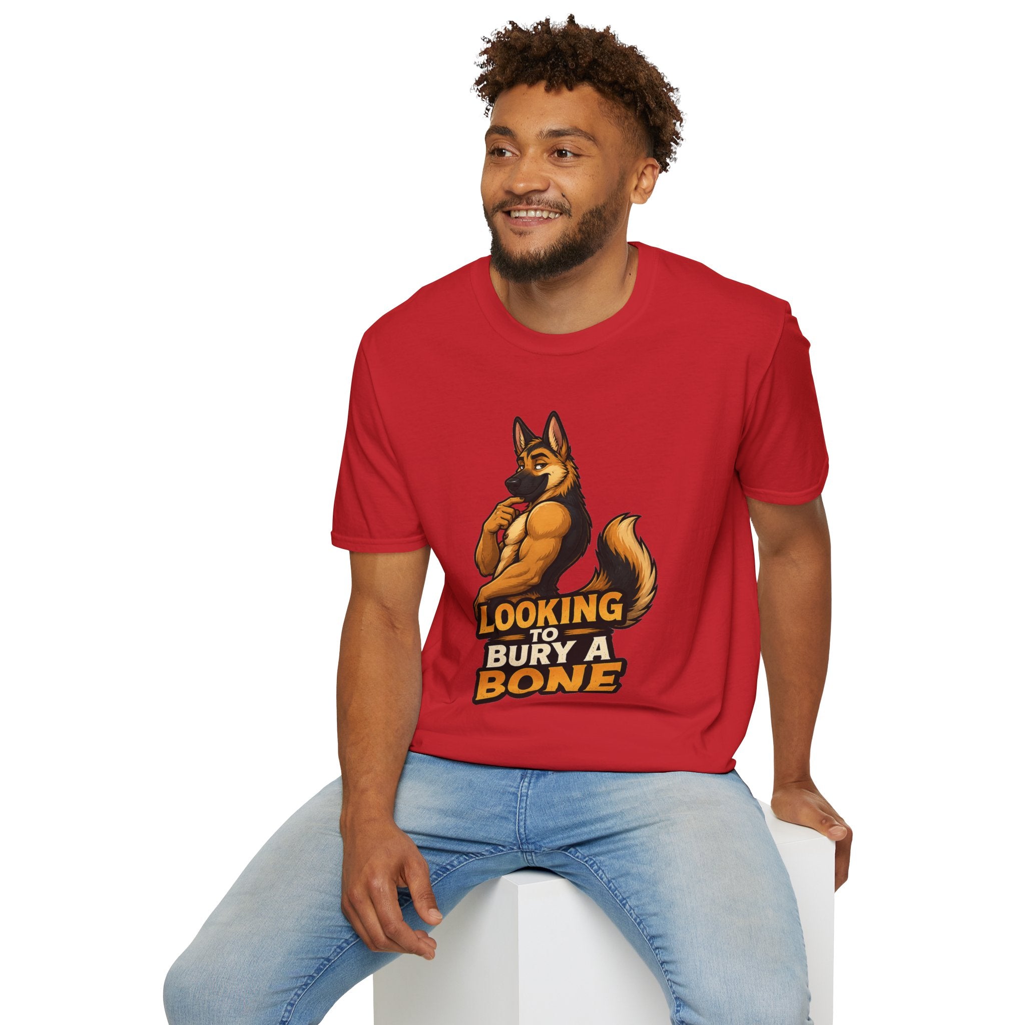 Strong German Shepherd Furry looking to bury a bone T-Shirt | Dog humor