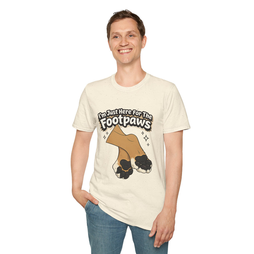 Im Just Here For The Footpaws T-Shirt | Lion Paw Illustration, Graphic Tee