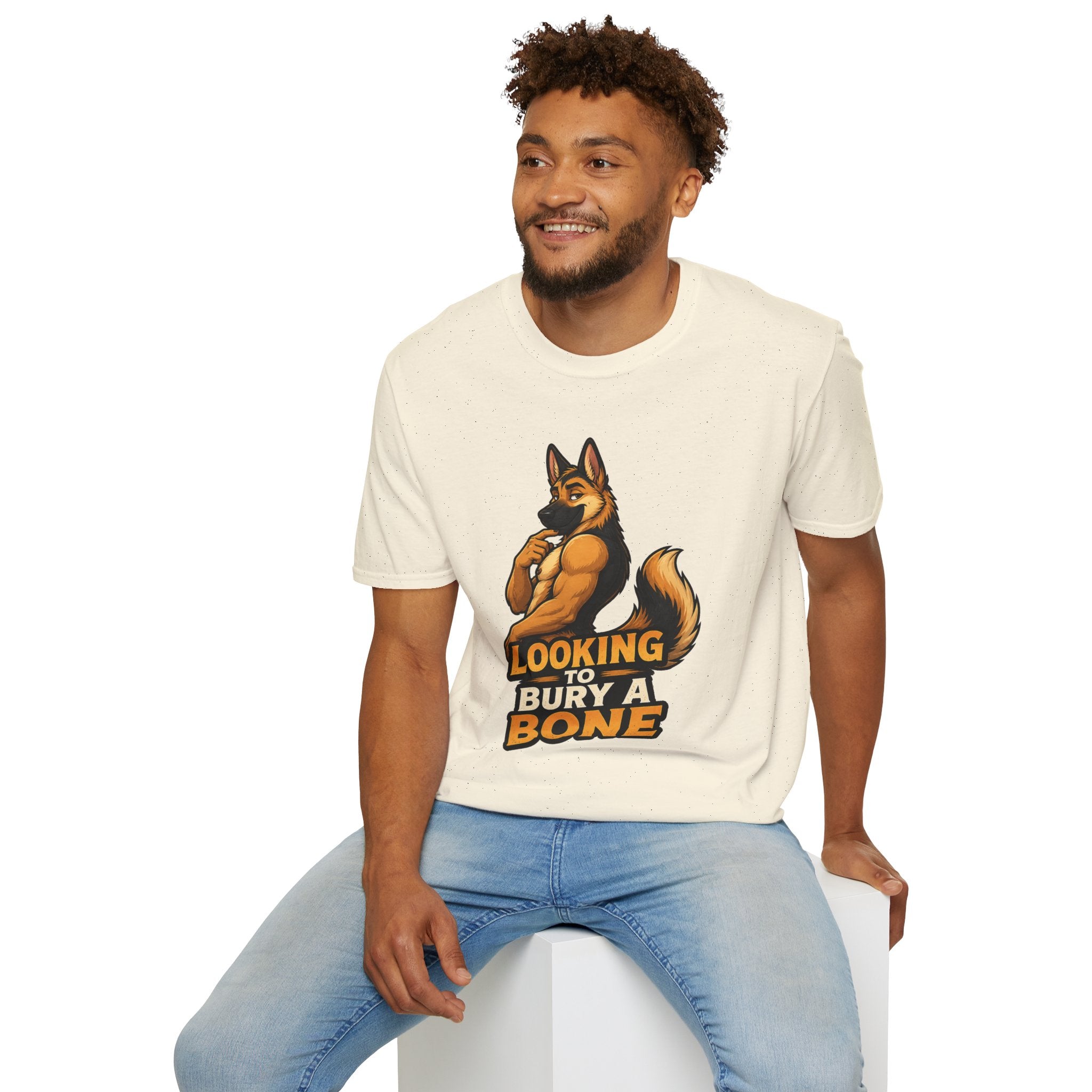 Strong German Shepherd Furry looking to bury a bone T-Shirt | Dog humor