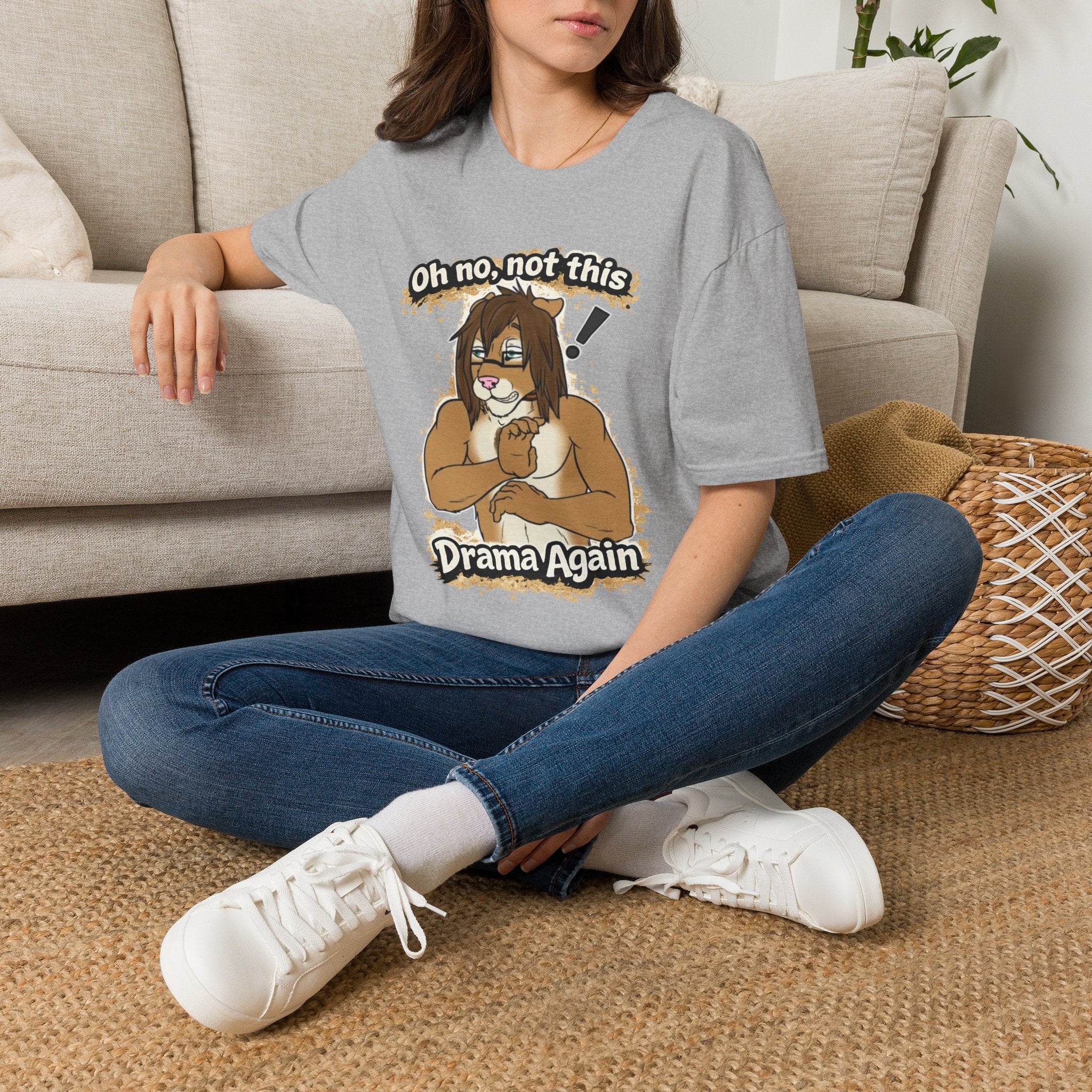 Oh No Not This Drama Again T-Shirt | Sarcastic Furry Character Tee