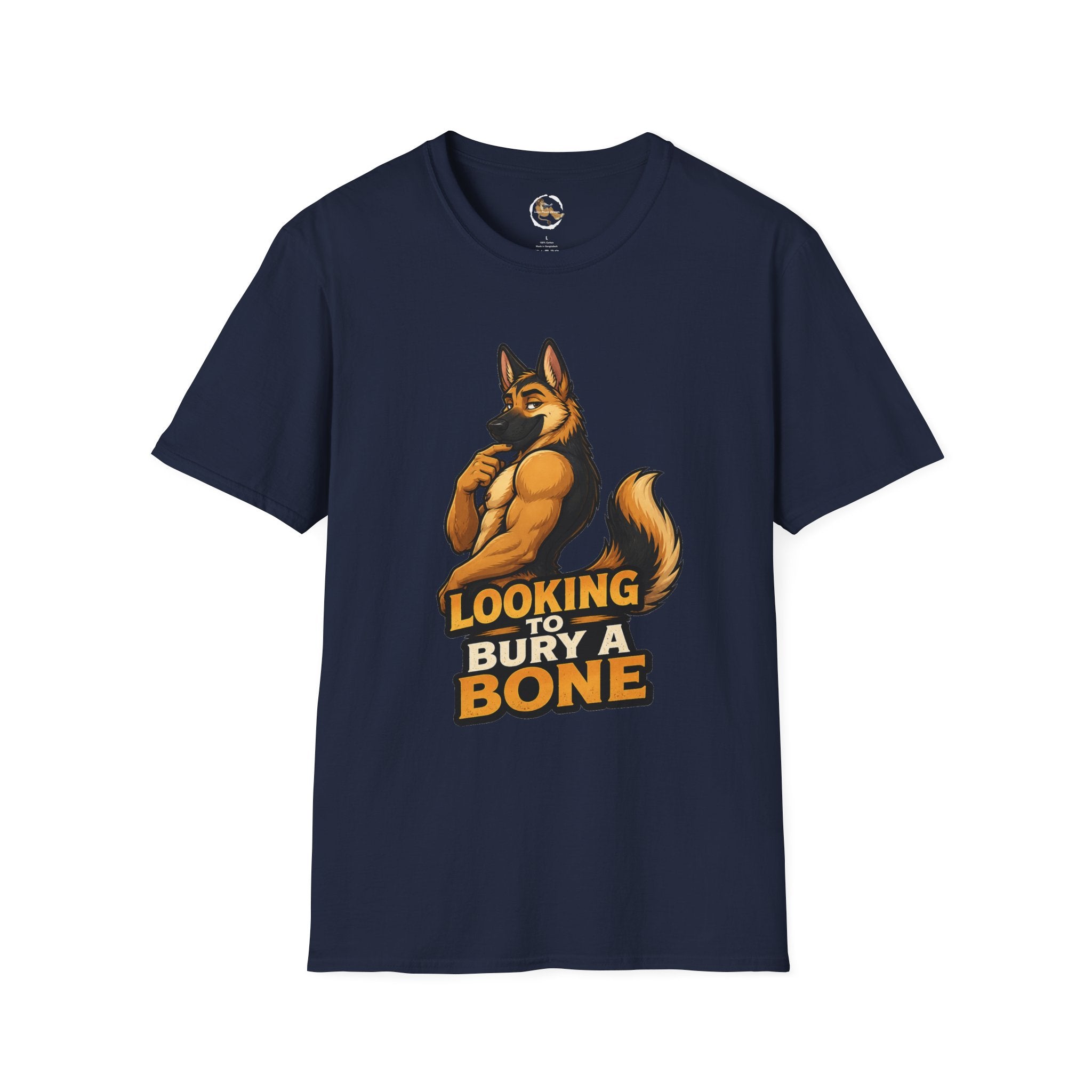 Strong German Shepherd Furry looking to bury a bone T-Shirt | Dog humor