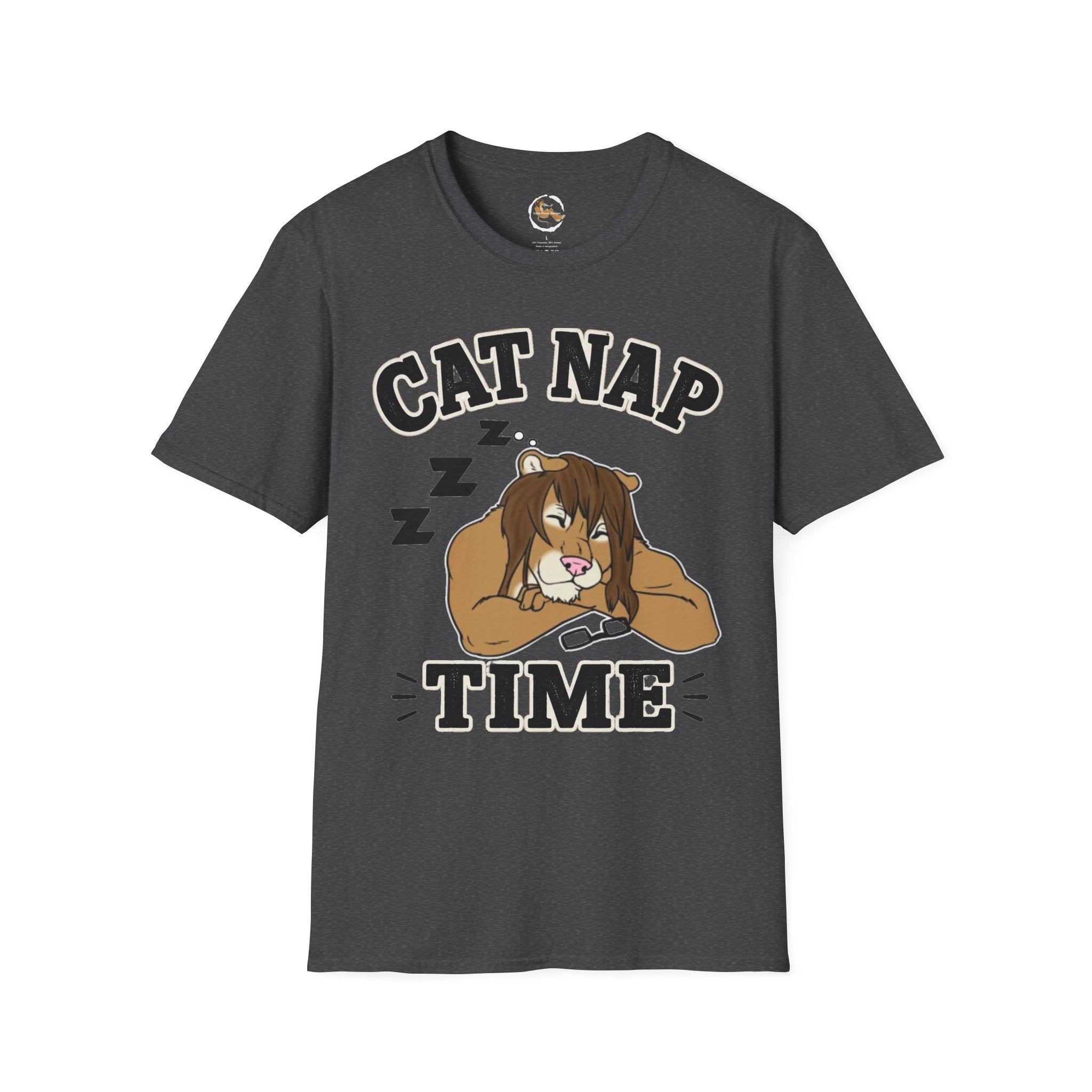 Sleeping Lion Cat Nap T-Shirt | Cute Furry Cat Graphic Tee