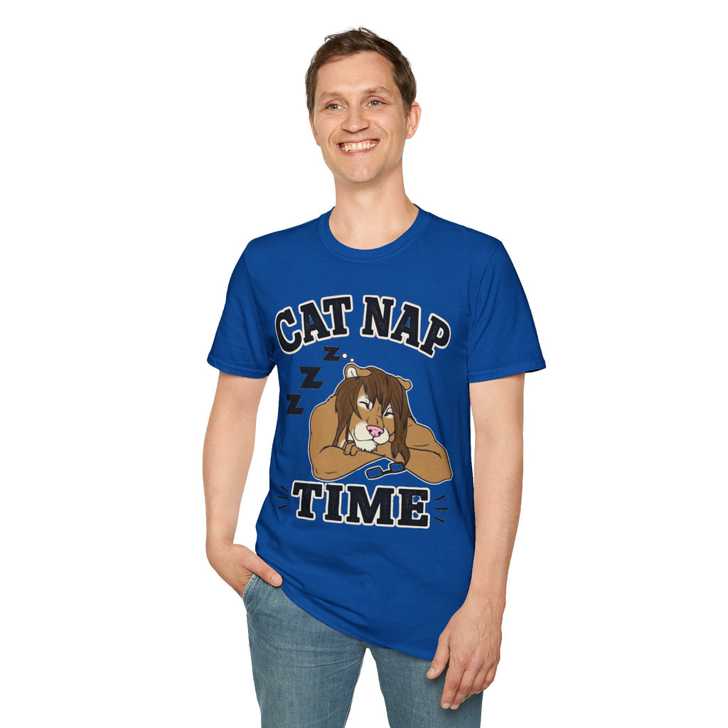 Sleeping Lion Cat Nap T-Shirt | Cute Furry Cat Graphic Tee