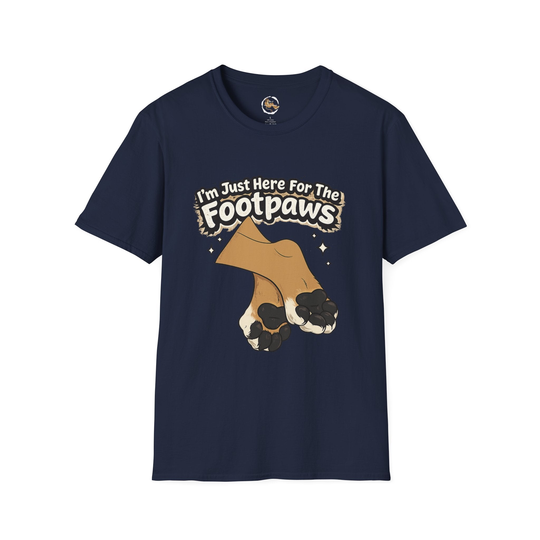 Im Just Here For The Footpaws T-Shirt | Lion Paw Illustration, Graphic Tee