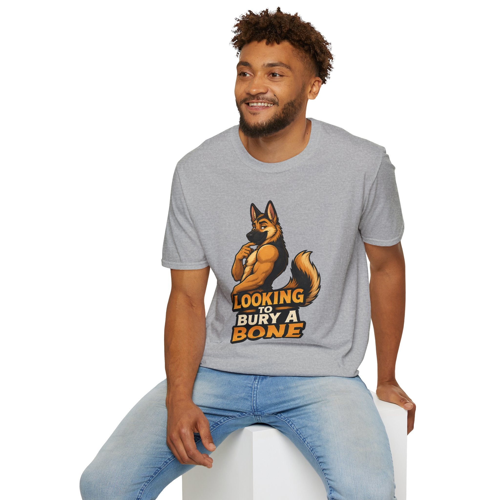 Strong German Shepherd Furry looking to bury a bone T-Shirt | Dog humor