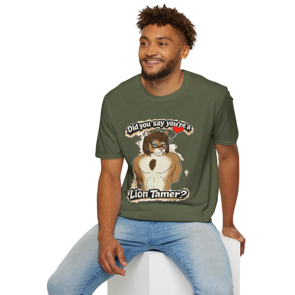 Did you say you're a Lion Tamer? T-Shirt | Furry Lion Character Tee