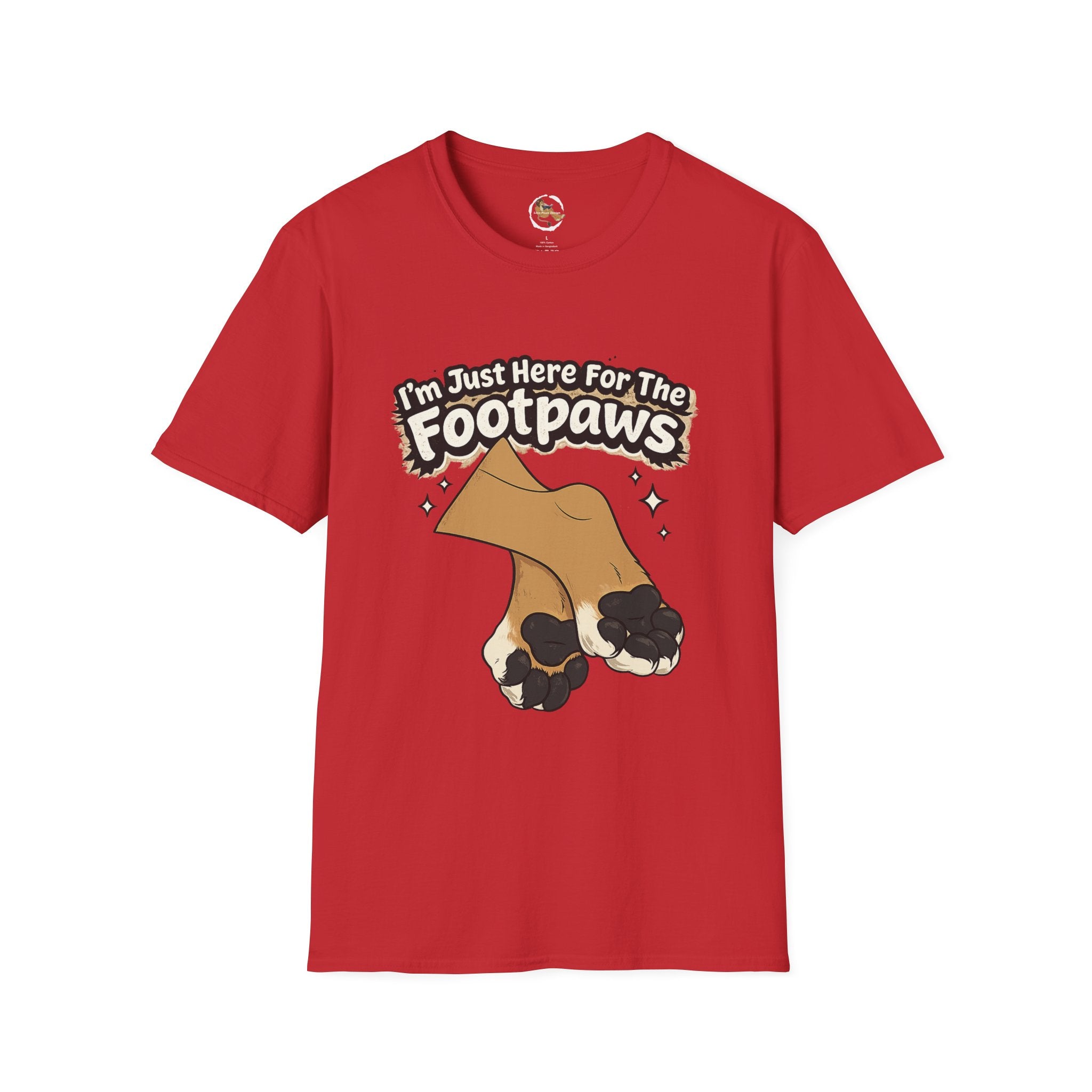 Im Just Here For The Footpaws T-Shirt | Lion Paw Illustration, Graphic Tee