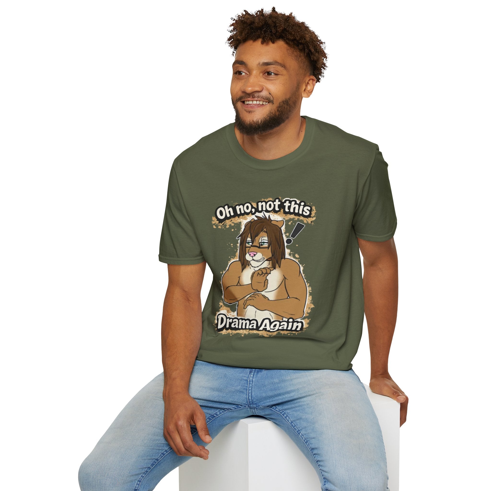 Oh No Not This Drama Again T-Shirt | Sarcastic Furry Character Tee