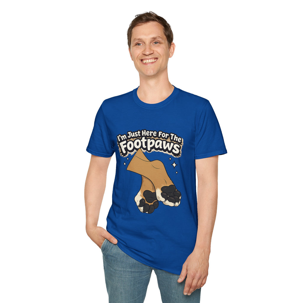 Im Just Here For The Footpaws T-Shirt | Lion Paw Illustration, Graphic Tee