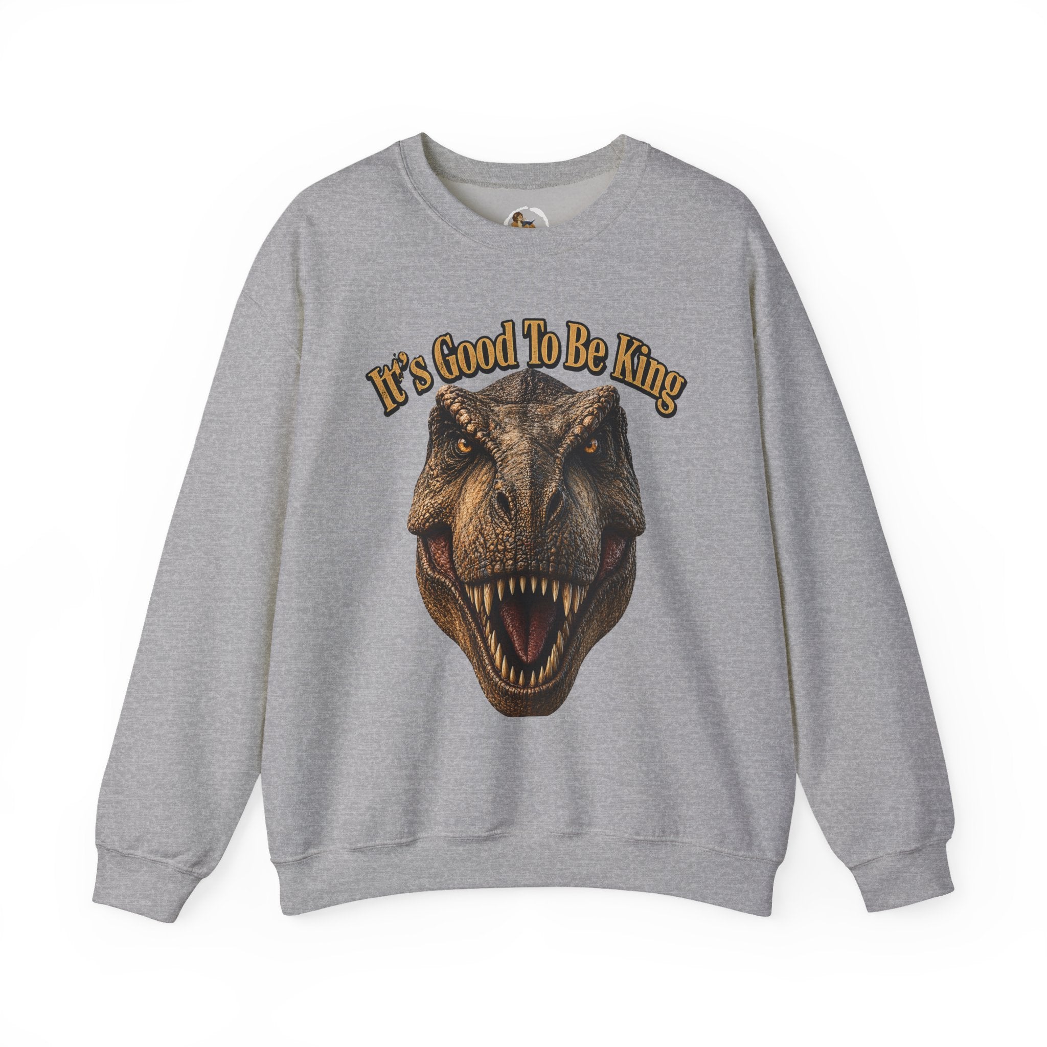 T-Rex It's Good to Be King Sweatshirt | Dinosaur Graphic Crewneck