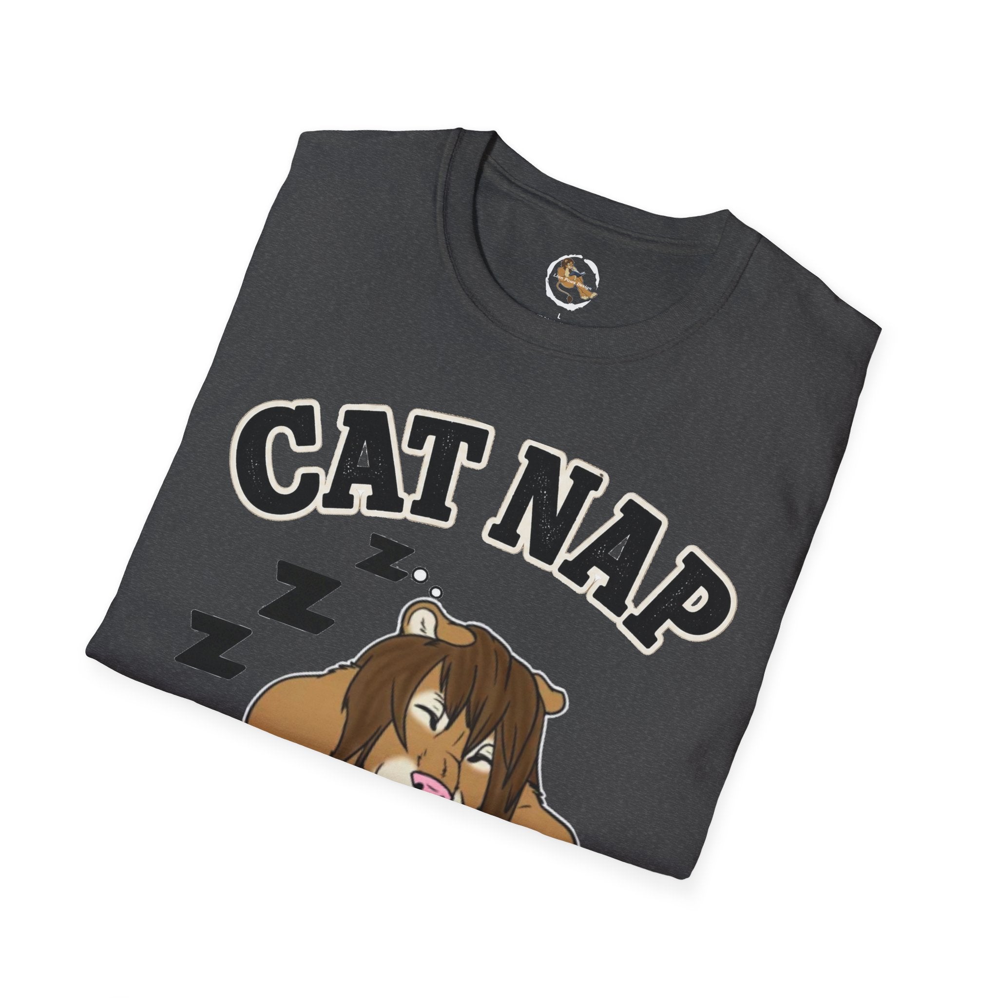 Sleeping Lion Cat Nap T-Shirt | Cute Furry Cat Graphic Tee