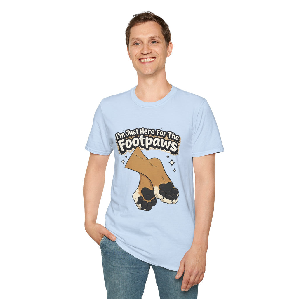 Im Just Here For The Footpaws T-Shirt | Lion Paw Illustration, Graphic Tee