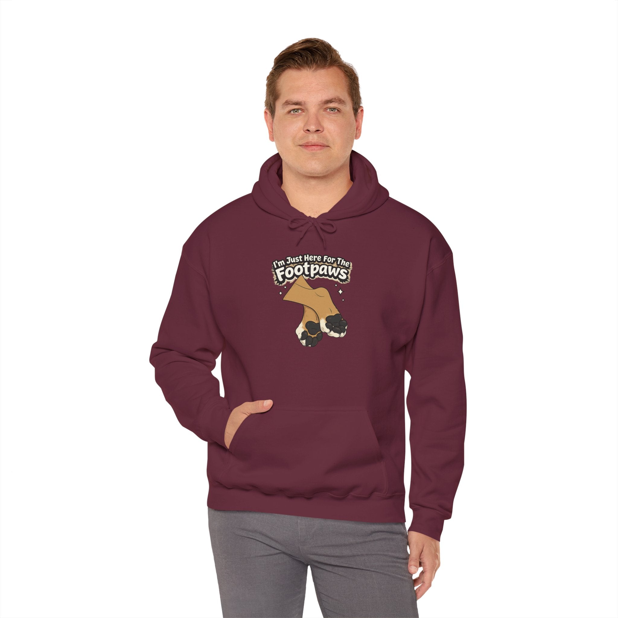 Footpaws Lion Paw Illustration Hoodie | Cute Feline Paws Graphic