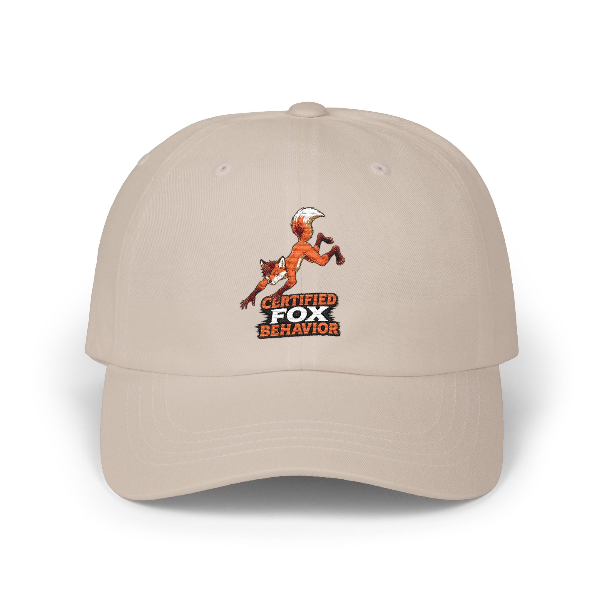 Crafted Fox Illustration Dad Cap | Retro Fox Behavior Logo