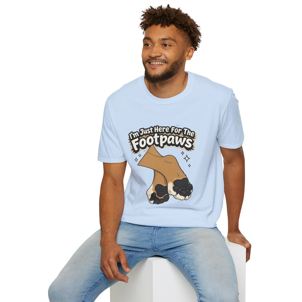 Im Just Here For The Footpaws T-Shirt | Lion Paw Illustration, Graphic Tee