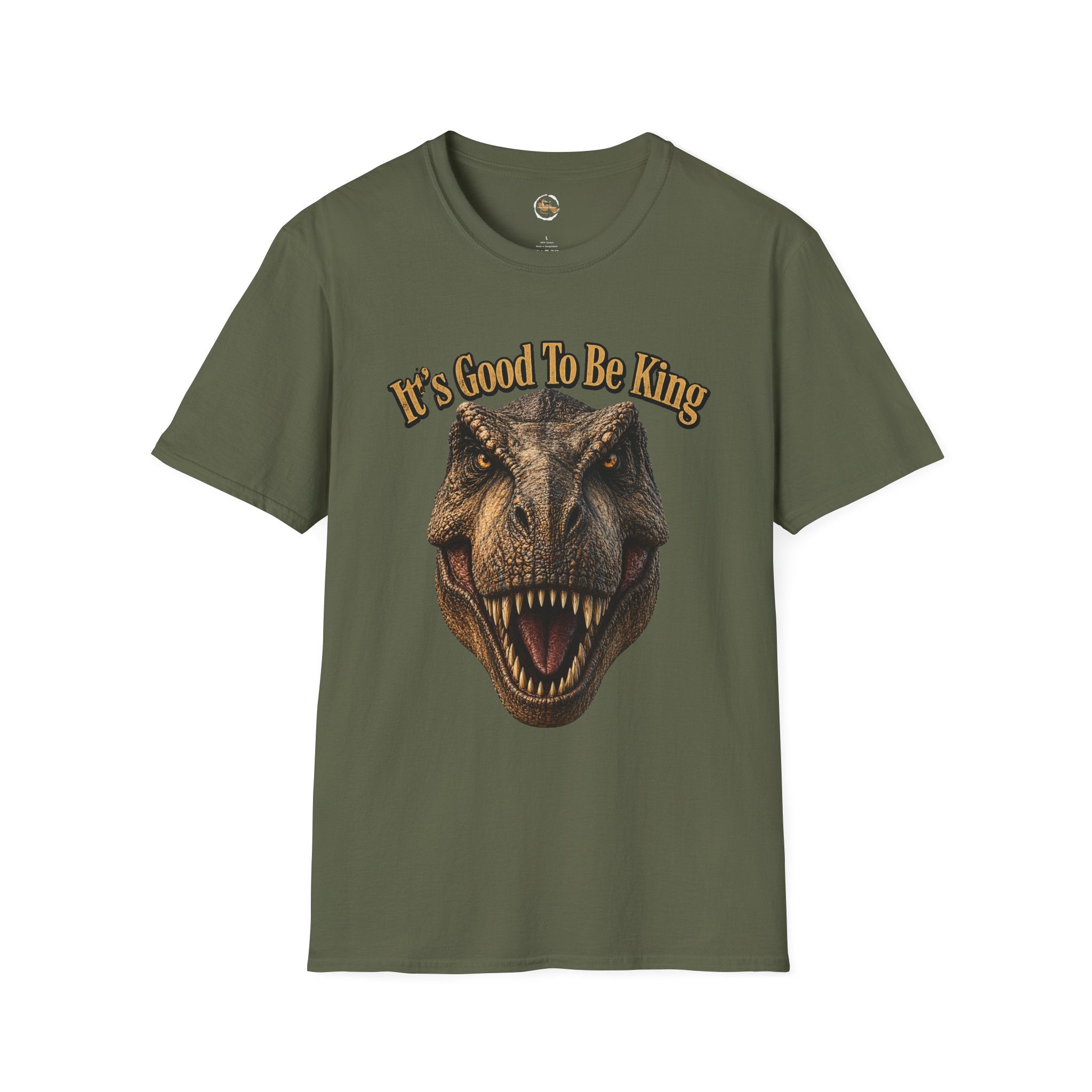 Tyrannosaurus Rex Head It's Good To Be King T-Shirt | Dinosaur Shirt