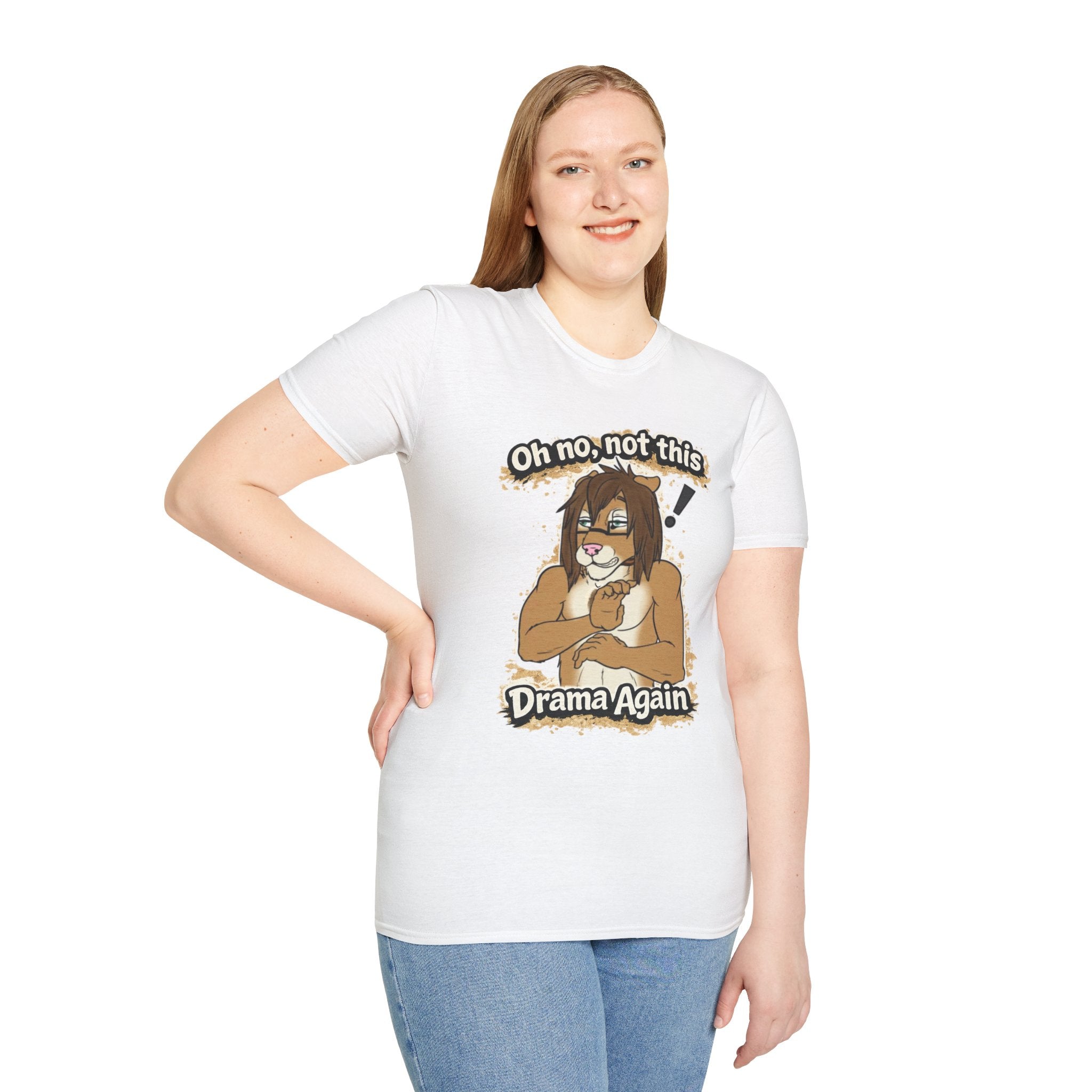 Oh No Not This Drama Again T-Shirt | Sarcastic Furry Character Tee