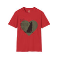 Rescue Dog Heart T-Shirt — "Who Rescued Who" Adoption Tee