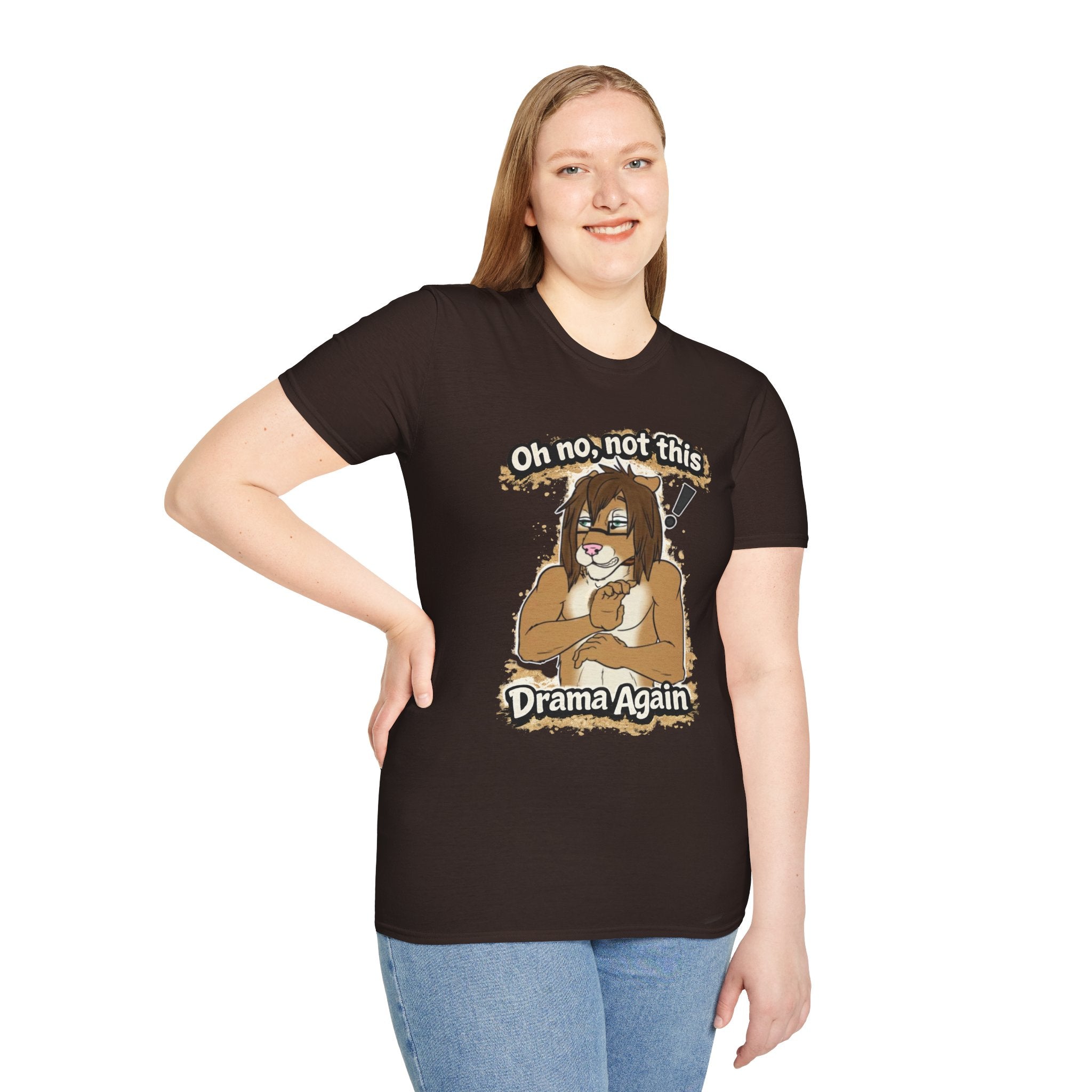 Oh No Not This Drama Again T-Shirt | Sarcastic Furry Character Tee