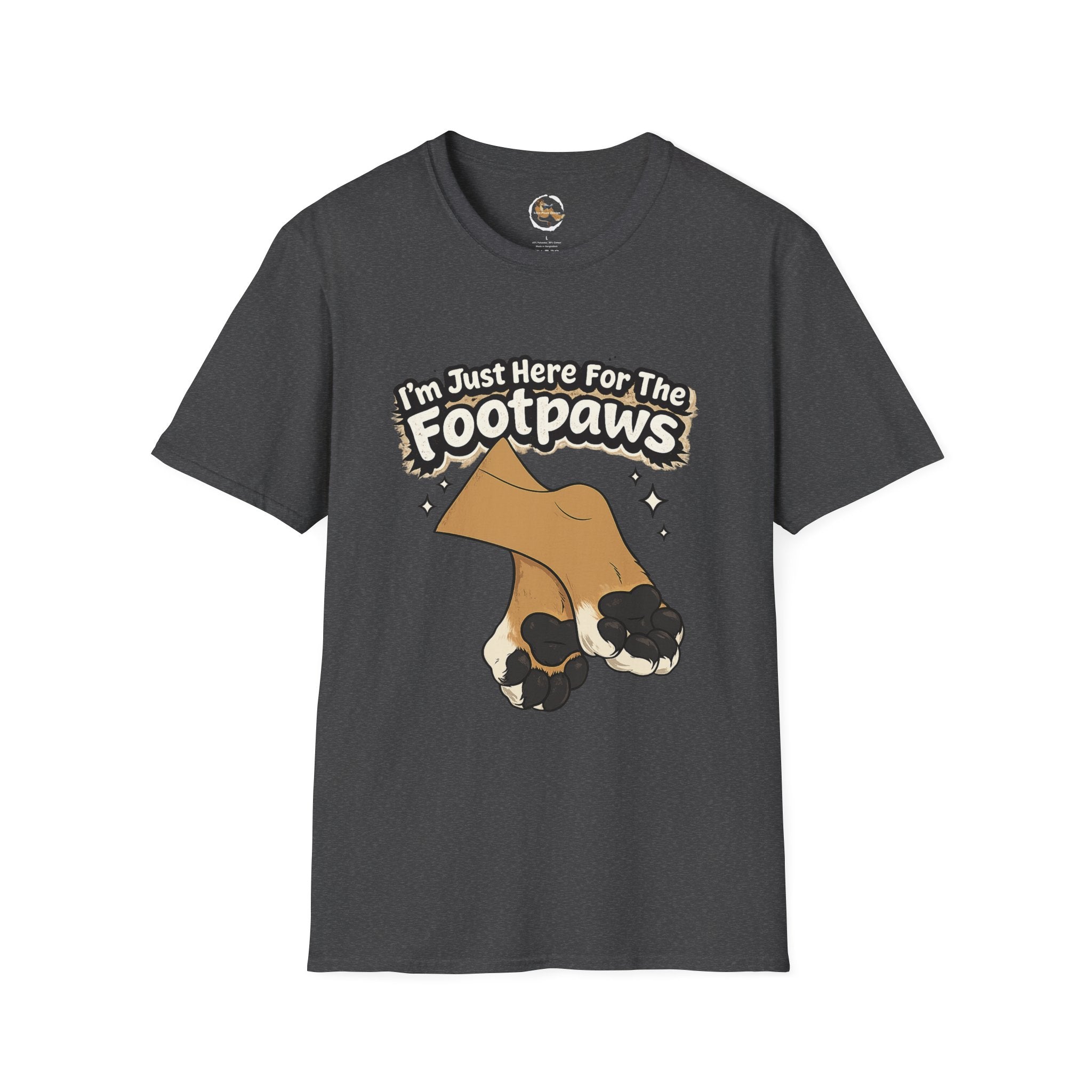 Im Just Here For The Footpaws T-Shirt | Lion Paw Illustration, Graphic Tee