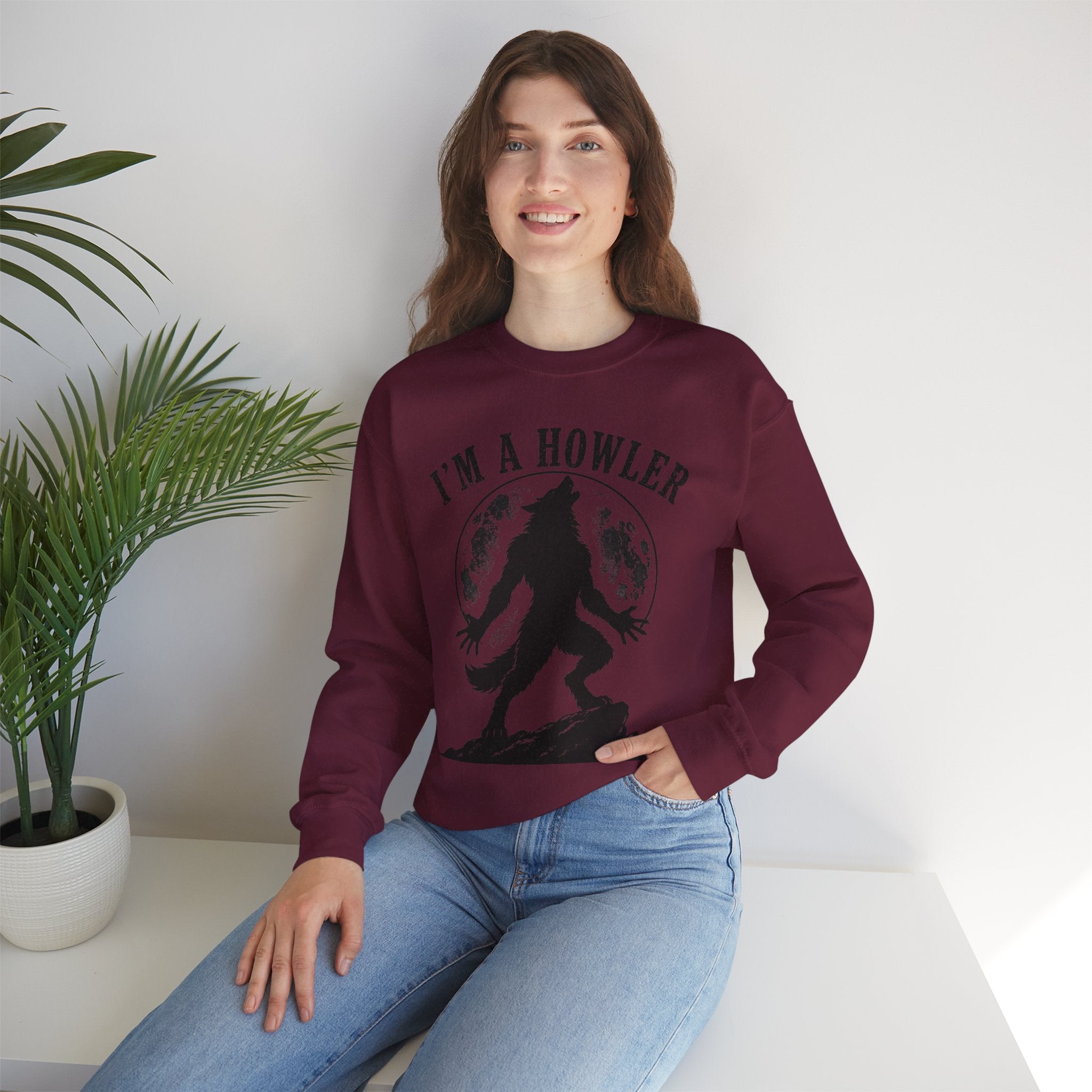 Werewolf Howler Sweeter Crewneck Sweatshirt | Furry Wolf Design