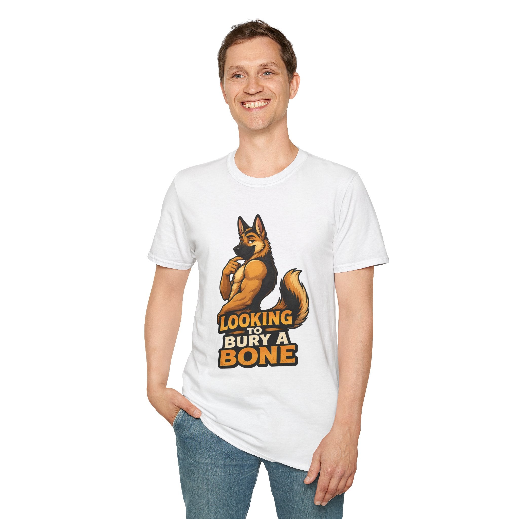 Strong German Shepherd Furry looking to bury a bone T-Shirt | Dog humor