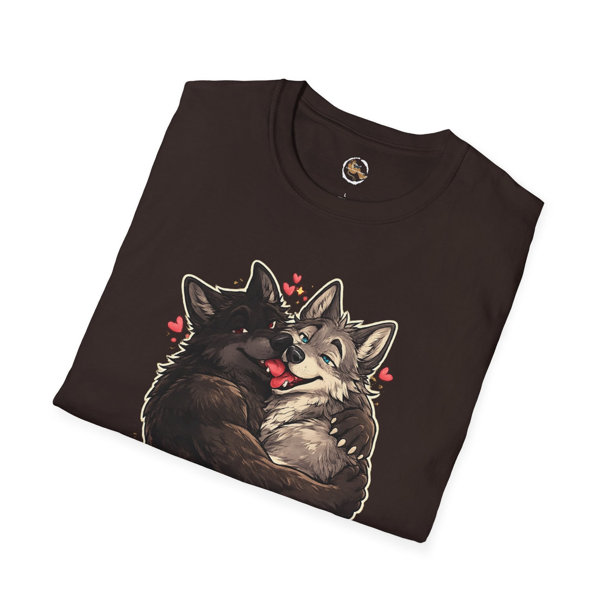 Gay Wolves Graphic T-Shirt - 'There Are Two Wolves' Cute LGBT Pride Tee