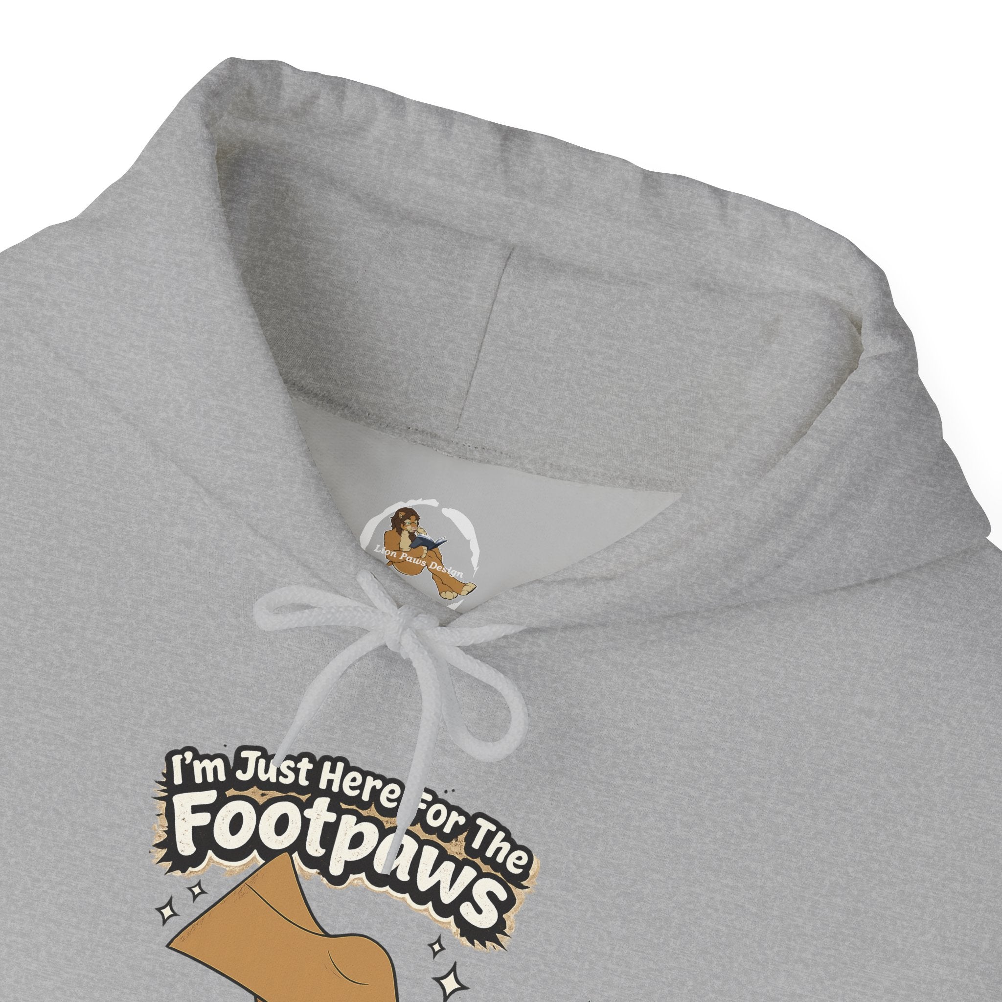 Footpaws Lion Paw Illustration Hoodie | Cute Feline Paws Graphic