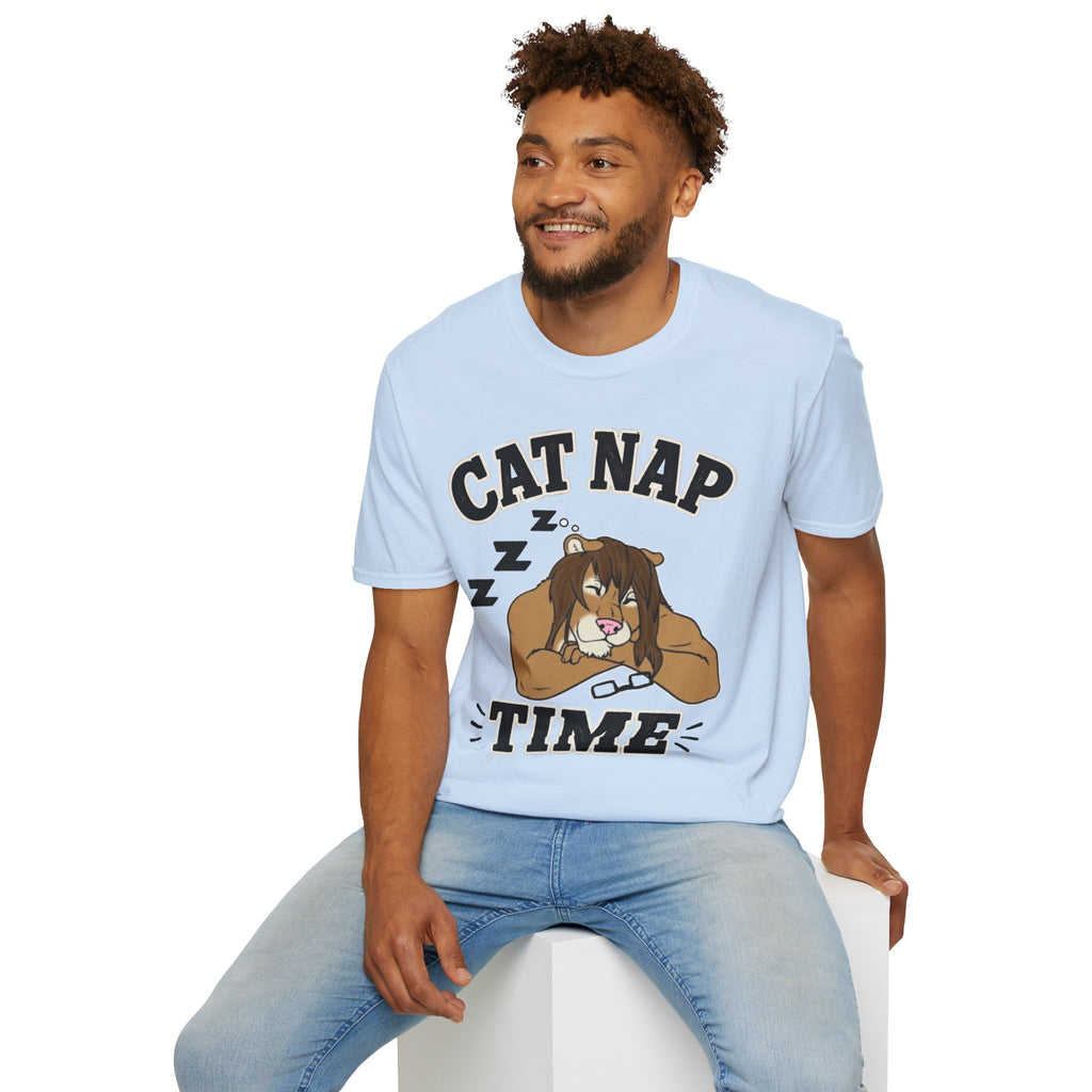 Sleeping Lion Cat Nap T-Shirt | Cute Furry Cat Graphic Tee