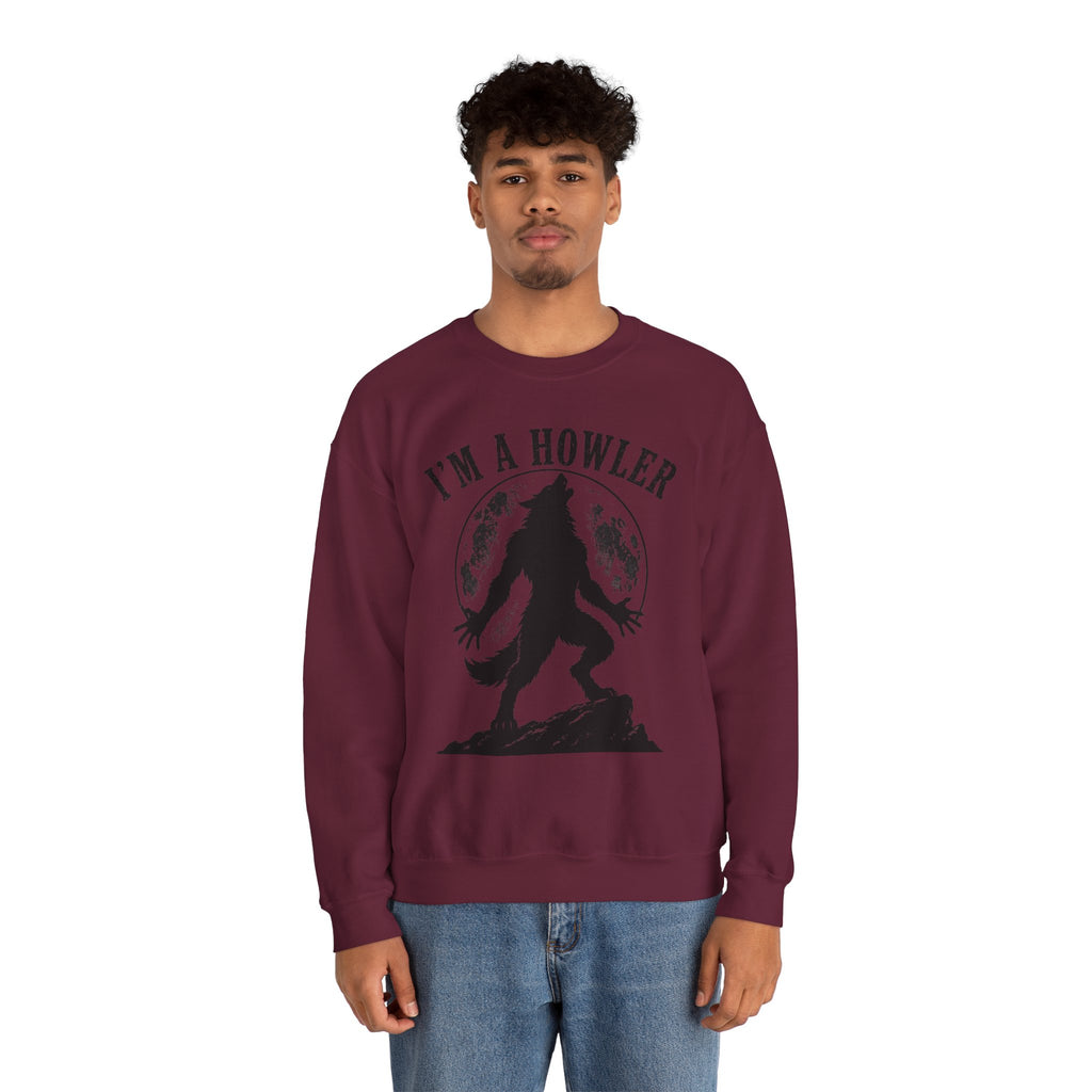 Werewolf Howler Sweeter Crewneck Sweatshirt | Furry Wolf Design