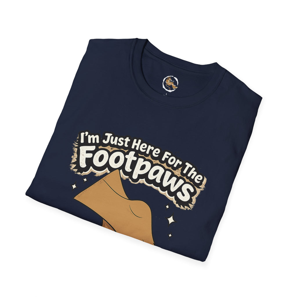 Im Just Here For The Footpaws T-Shirt | Lion Paw Illustration, Graphic Tee